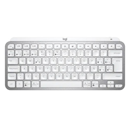 [1225107] TECLADO LOGITECH MX KEYS MINI MEMBRANA INALÁMBRICO BLUETOOTH ESPAÑOL 920-010477 BLANCO