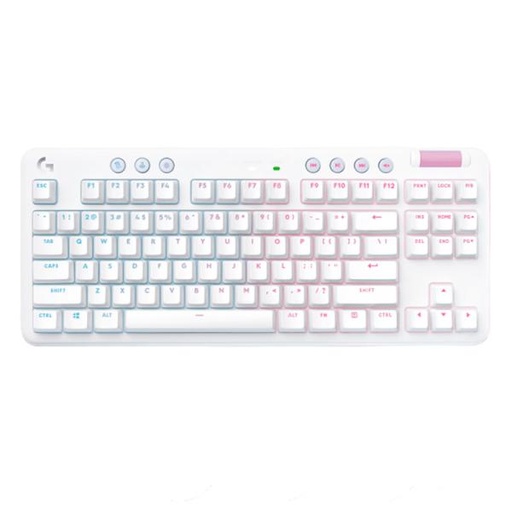 [1225121] TECLADO GAMING RGB LOGITECH G715 MECÁNICO INALÁMBRICO BLUETOOTH INGLÉS 920-010453 BLANCO
