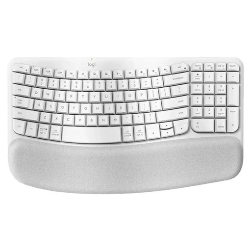 [1225213] TECLADO LOGITECH ERGO WAVE KEYS MEMBRANA INALÁMBRICO BLUETOOTH ESPAÑOL 920-012279 BLANCO