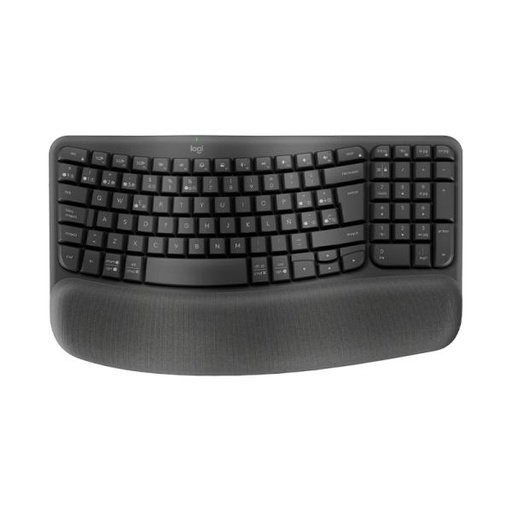 [1225220] TECLADO LOGITECH WAVE KEYS BUSINESS ERGO INALÁMBRICO BLUETOOTH ESPAÑOL 920-012325 NEGRO