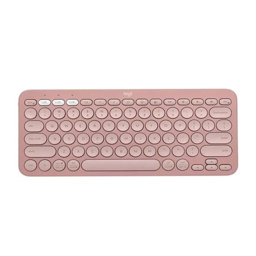 [1225227] TECLADO  LOGITECH PEBBLE KEYS 2 K380S MEMBRANA INALÁMBRICO BLUETOOTH ESPAÑOL 920-011785 ROSADO