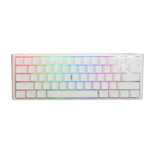 [PF7051] TECLADO GAMING RGB DUCKY ONE 3 MINI MECANICO USB-C ESPAÑOL SWITCH ROJO SILENCIOSO  DKON2161ST-SESPDPWWWSC1 BLANCO