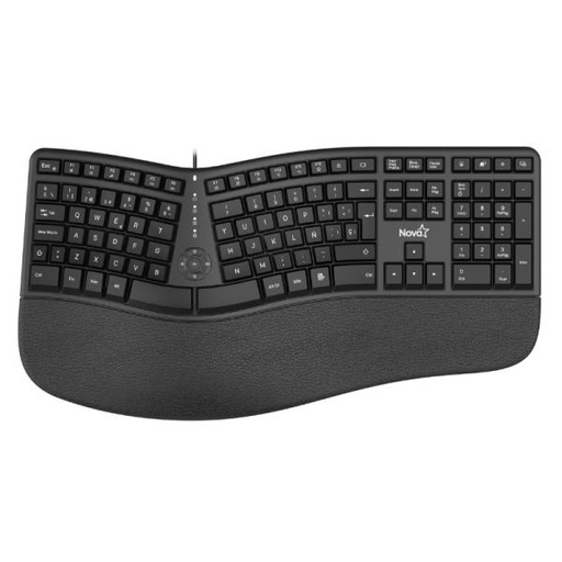 [PF7091] TECLADO NOVA ERGONOMICO KMYV82U0001C MEMBRANA ALÁMBRICO USB ESPAÑOL NEGRO