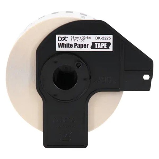 [IM1047] ROLLO DE ETIQUETAS CONTINUO BROTHER DK2225 38MM X 30.4M COMPATIBLE CON IMPRESORAS QL BLANCO CON TEXTO NEGRO
