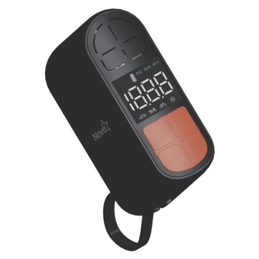[AC9021] INFLADOR DE AIRE MINI NOVA AP-130 USB-C PORTÁTIL Y MULTIFUNCIONAL E010-180 NEGRO