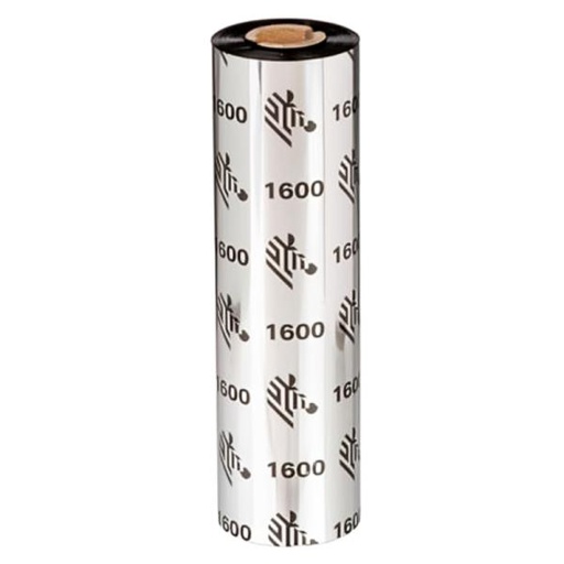 [PV1026] RIBBON DE CERA ZEBRA 01600BK08345 PARA IMPRESORAS INDUSTRIALES 83MMX450M 18 UNIDADES/CAJA