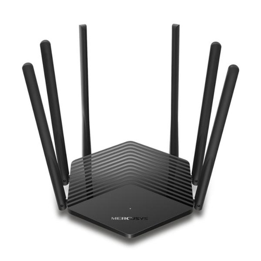 [3101079] ROUTER MERCUSYS MR50G DUAL BAND 2.4/5 GHZ 1900 MBPS WIFI 5 PUERTOS WAN / LAN NEGRO