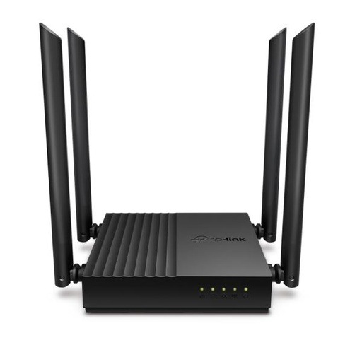 [3101098] ROUTER TP LINK ARCHER C64 2.4 GHZ 5 GHZ AC1200 MU MIMO GIGABIT PUERTOS LAN / WAN NEGRO