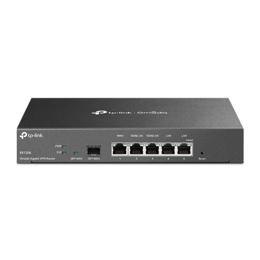 [3101110] ROUTER TP LINK ER7206 UN OMADA GIGABIT VPN PUERTOS WAN/LAN WAN / LAN NEGRO
