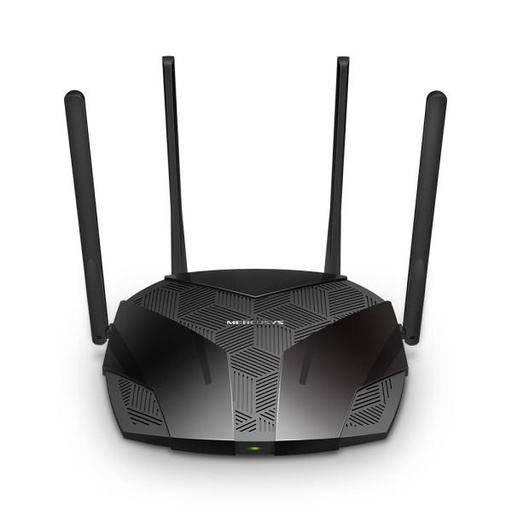[3101114] ROUTER MERCUSYS MR80X DUAL BAND 2.4/5 GHZ 3000 MBPS WIFI 6 PUERTOS WAN / LAN NEGRO