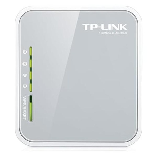 [RC4043] ROUTER TP LINK TL MR3020(EU) 2.4 GHZ N150 3G 4G USB AP TRAVEL ROUTER PUERTOS WAN/LAN GRIS/BLANCO