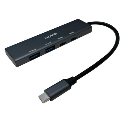 [AC10023] HUB NOVA AHB2S440001C USB-C 2 PUERTOS USB-A 3.2 Y 2 PUERTOS USB-C 3.2 10GBPS MICRO 5V