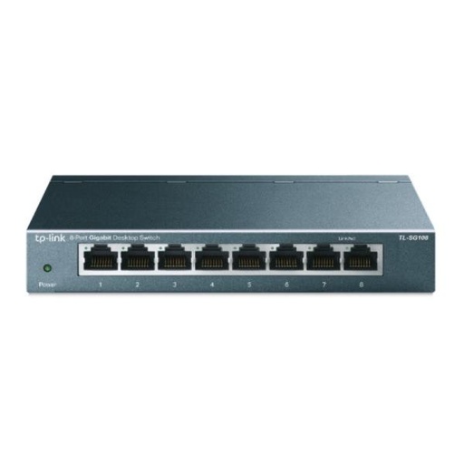 [3102007] SWITCH TP LINK TL-SG108 8 PUERTOS GIGABIT 10/100/1000 MBPS NO ADMINISTRABLE AZUL