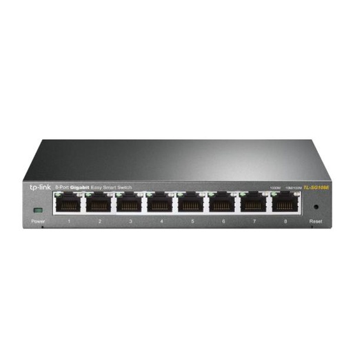 [3102011] SWITCH TP LINK TL-SG108E 8 PUERTOS GIGABIT 10/100/1000 MBPS EASY SMART MANAGED ADMINISTRABLE GRIS