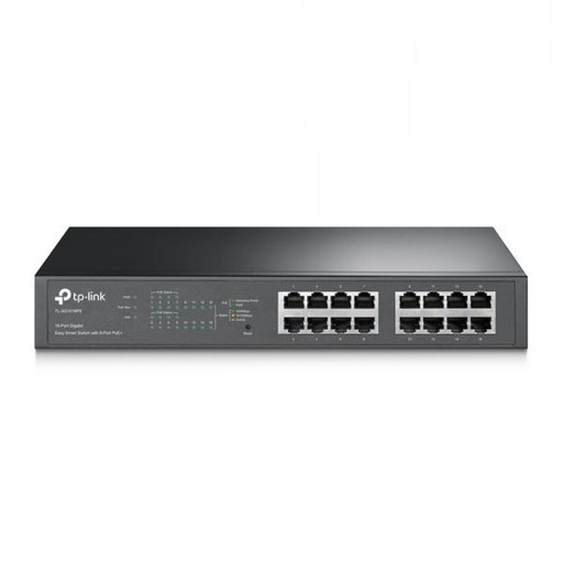 [3102023] SWITCH TP LINK TL-SG1016PE 16 PUERTOS GIGABIT SMART POE 10/100/1000 MBPS ADMINISTRABLE NEGRO