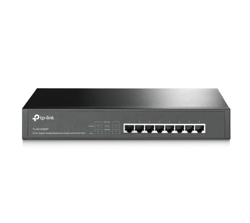 [3102030] SWITCH TP LINK TL-SG1008MP 8 PUERTOS RJ45 GIGABIT POE+ 10/100/1000 MBPS NO ADMINISTRABLE NEGRO