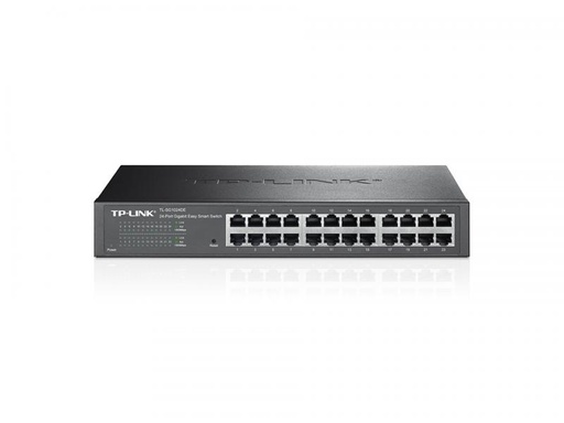 [3102031] SWITCH TP LINK TL-SG1024DE 24 PUERTOS GIGABIT 10/100/1000 MBPS EASY SMART MANAGED ADMINISTRABLE NEGRO