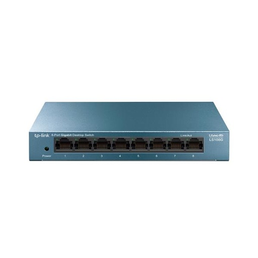 [3102041] SWITCH TP LINK LS108G 8 PUERTOS GIGABIT 10/100/1000 MBPS NO ADMINISTRABLE AZUL