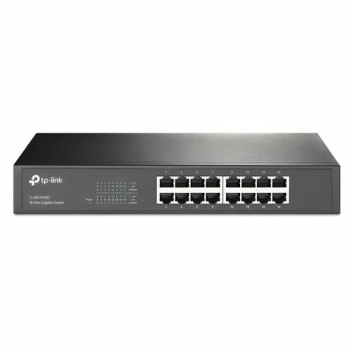 [5800070] SWITCH TP LINK TL-SG1016D 16 PUERTOS GIGABIT 10/100/1000 MBPS NO ADMINISTRABLE NEGRO