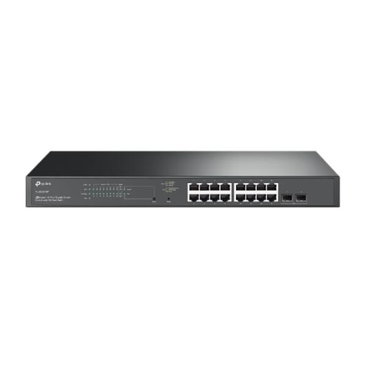 [RC5025] SWITCH TP LINK SG2218P(UN) OMADA 16 PUERTOS RJ45 POE+ + 2 RANURAS SFP GIGABIT 10/100/1000 MBPS ADMINISTRABLE NEGRO