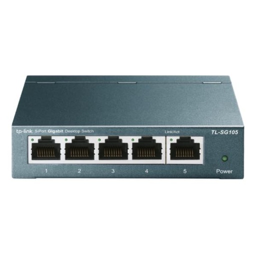 [RC5044] SWITCH TP LINK TL-SG105(UN) 5 PUERTOS RJ45 GIGABIT 10/100/1000 MBPS NO ADMINISTRABLE GRIS