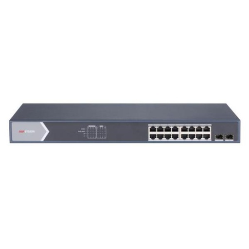 [RC5062] SWITCH HIKVISION DS-3E1518P-SI(O-STD) (E) 16 PUERTOS POE GIGABIT + 2 PUERTOS SFP GIGABIT 10/100/1000 MBPS ADMINISTRABLE L2 301802030