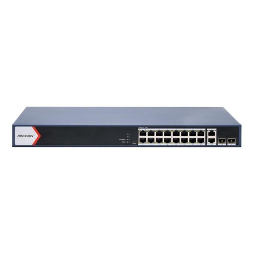 [RC5079] SWITCH HIKVISION DS-3E1520P-EI/M(O-STD) 16 PUERTOS GIGABIT POE/2 PUERTOS GIGABIT RJ45/2 PUERTOS FIBRA GIGABIT 10/100/1000 MBPS ADMINISTRABLE 301803788 NEGRO