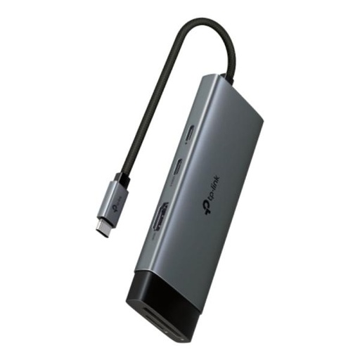 [AC10039] HUB USB-C TP LINK UH7020C(UN) 7 PUERTOS (USB-C / HDMI 4K / USB-A / SD / MICRO SD) 100W 5 GBPS GRIS