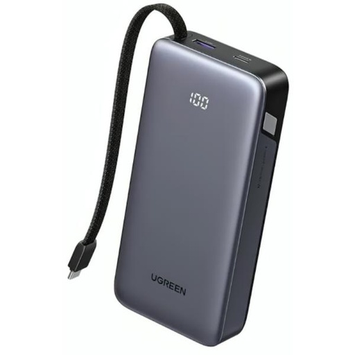[RE3025] POWER BANK UGREEN PB550 NEXODE 20000MAH CABLE USB-C INTEGRADO CARGA RÁPIDA 67W 85166B GRIS