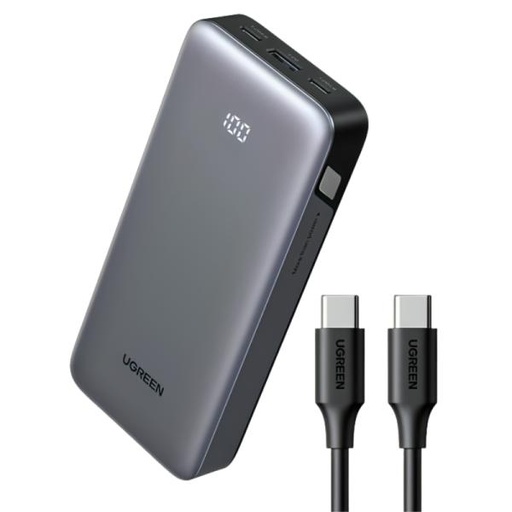 [RE3026] POWER BANK UGREEN PB526 10000MAH CABLE USB-C INTEGRADO CARGA RÁPIDA 20W 75161B GRIS