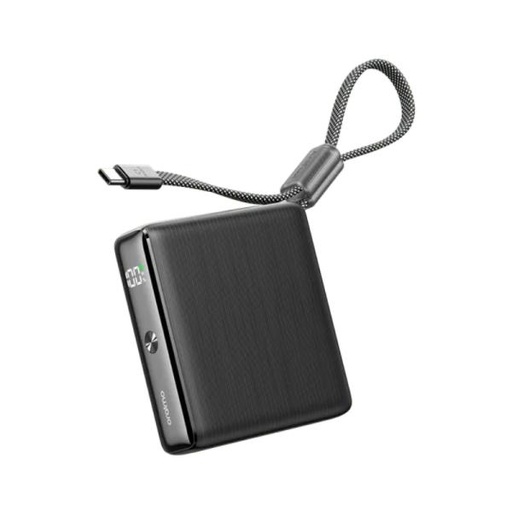 [RE3031] POWER BANK ORAIMO POGRAPHITE OPB-7103C 10000 MAH CARGA RÁPIDA BIDIRECCIONAL DE 22.5 W CABLE USB-C INTEGRADO Y CARGA DE 3 DISPOSITIVOS NEGRO