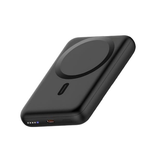 [RE3038] POWER BANK NOVA PB-1511 10000MAH CARGA USB-C 20W/CARGA INALÁMBRICA MAGNÉTICA QI 15W NEGRO