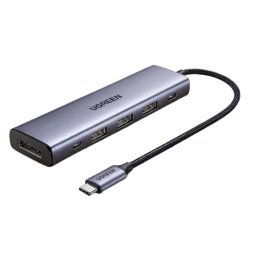 [AC10053] HUB UGREEN CM511 USB-C  5 EN 1 1 DISPLAYPORT 4K@60HZ / 3 USB-A / 1 USB-C DATA / 1 USB-C PD 100W 5GBPS 75642