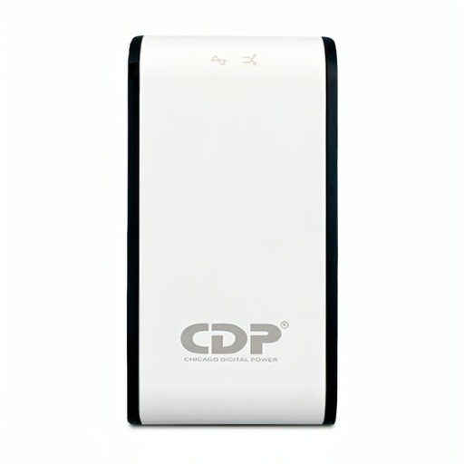 [2002002] REGULADOR DE VOLTAJE CDP R2C-AVR1008 1000VA 500W 8 TOMAS 120 VCA PROTECCIÓN COAXIAL LED BLANCO / NEGRO