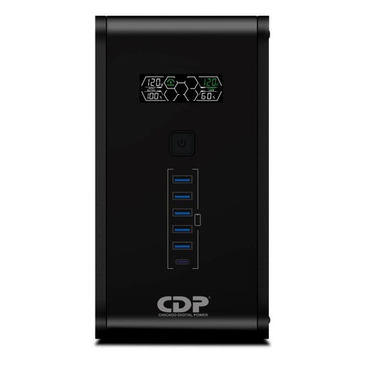 [2001002] UPS CDP R-SMART751 750VA 350W UPS LINEA INTERACTIVA 120VAC AVR 10 TOMAS NEGRO