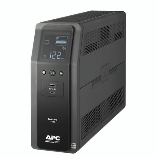 [2001107] UPS APC BR1100M2-LM 1100VA 600W UPS LINEA INTERACTIVA 120VAC AVR 10 TOMAS LCD USB