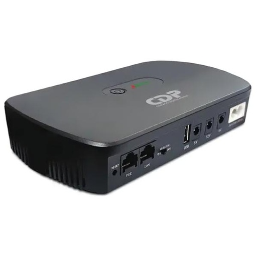 [RE6018] UPS CDP MINI UPS 10KMAH LITIO DC 18W 12V IN OUT USB 5V NEGRO