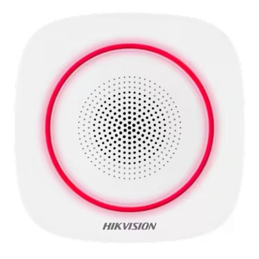[SG1010] SIRENA INTERNA INALÁMBRICA HIKVISION DS-PS1-I-WB(B)/RED 433 MHZ 90-110 DB 302402667 BLANCO