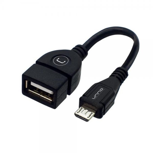 [1205097] ADAPTADOR UNNO TEKNO MICRO USB OTG AD4201BK NEGRO