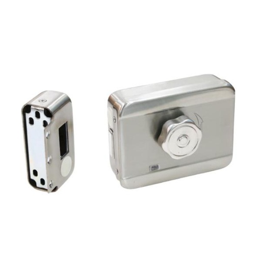 [SG3007] CERRADURA INTELIGENTE HIKVISION DS-K4E100(O-STD) CABLEADO 12V DC - ACERO INOXIDABLE/PESTILLO 20MM 302900893