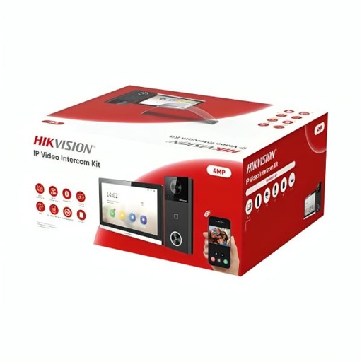 [SG4027] KIT DE VIDEOPORTERO HIKVISION DS-KIS610-P((O-STD) (E) INTERCOM IP65 305306174 NEGRO