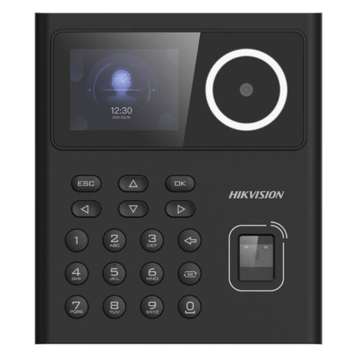 [SG7007] CONTROL DE ACCESO RECONOCIMIENTO FACIAL / LECTOR DE HUELLAS / LECTOR TARJETA M1 / PIN HIKVISION DS-K1T320MFWX-B(O-STD) (E) CON PANTALLA LCD DE 2.4" LENTE 2MP 302921224 NEGRO