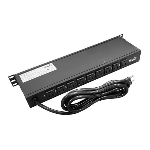 [SG10001] REGLETA PARA RACK NOVA 9 TOMAS 1U 120V 15A 1800W PROTECCION CONTRA SOBRETENSION 2000 JOULES FEUJ9Y101001C