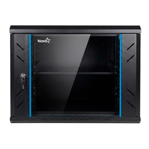 [SG10009] GABINETE DE RED 9U NOVA ACERO/PANEL SPCC CN09U11H001C NEGRO
