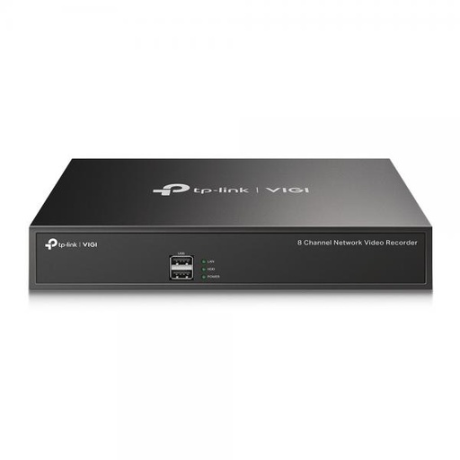 [1802010] GRABADORA NVR TP LINK VIGI NVR1008H 8 CANALES IP HASTA 5 MP / FULL HD 1 SATA HASTA 10 TB H.265+ NEGRO