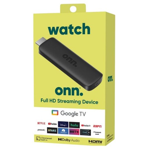 [SH4002] DISPOSITIVO DE TRANSMISIÓN ONN FULL HD 1080P ANDROID TV ONN-2333A-B NEGRO