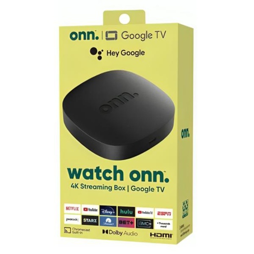 [SH4003] DISPOSITIVO DE TRANSMISIÓN ONN GOOGLE TV 4K ONN-28078468-B NEGRO