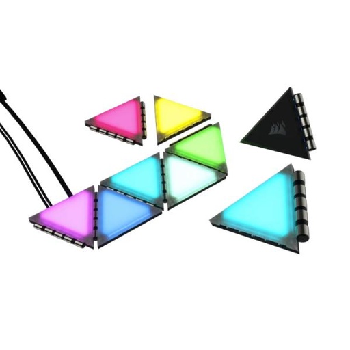 [1226052] PANELES DE ILUMINACION PARA CASE CORSAIR MINI TRIANGULO iCUE LC100 KIT DE 9 CL-9011114-WW