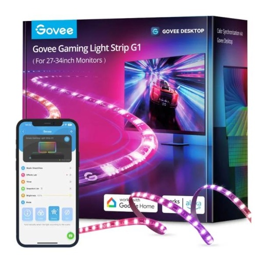 [1226105] LUCES GOVEE GAMING LIGHT STRIP G1 H6609 PARA MONITORES 27-34 PULG