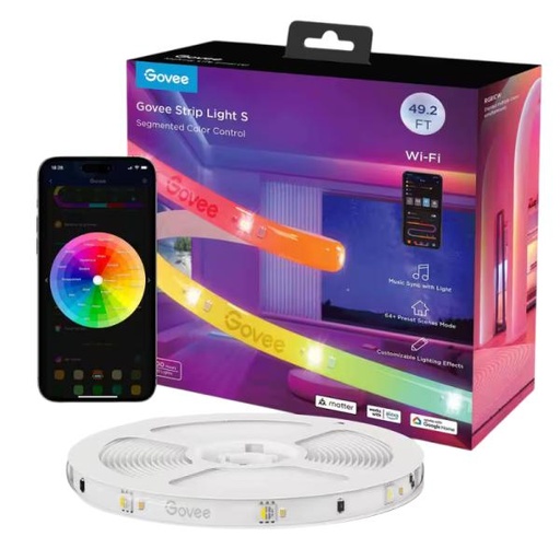 [1226174] LUCES GOVEE H612A BASIC WIFI RGBIC + BLUETOOTH LED STRIP WITH PROTECTIVE COATING 5 METROS H612AAD110M